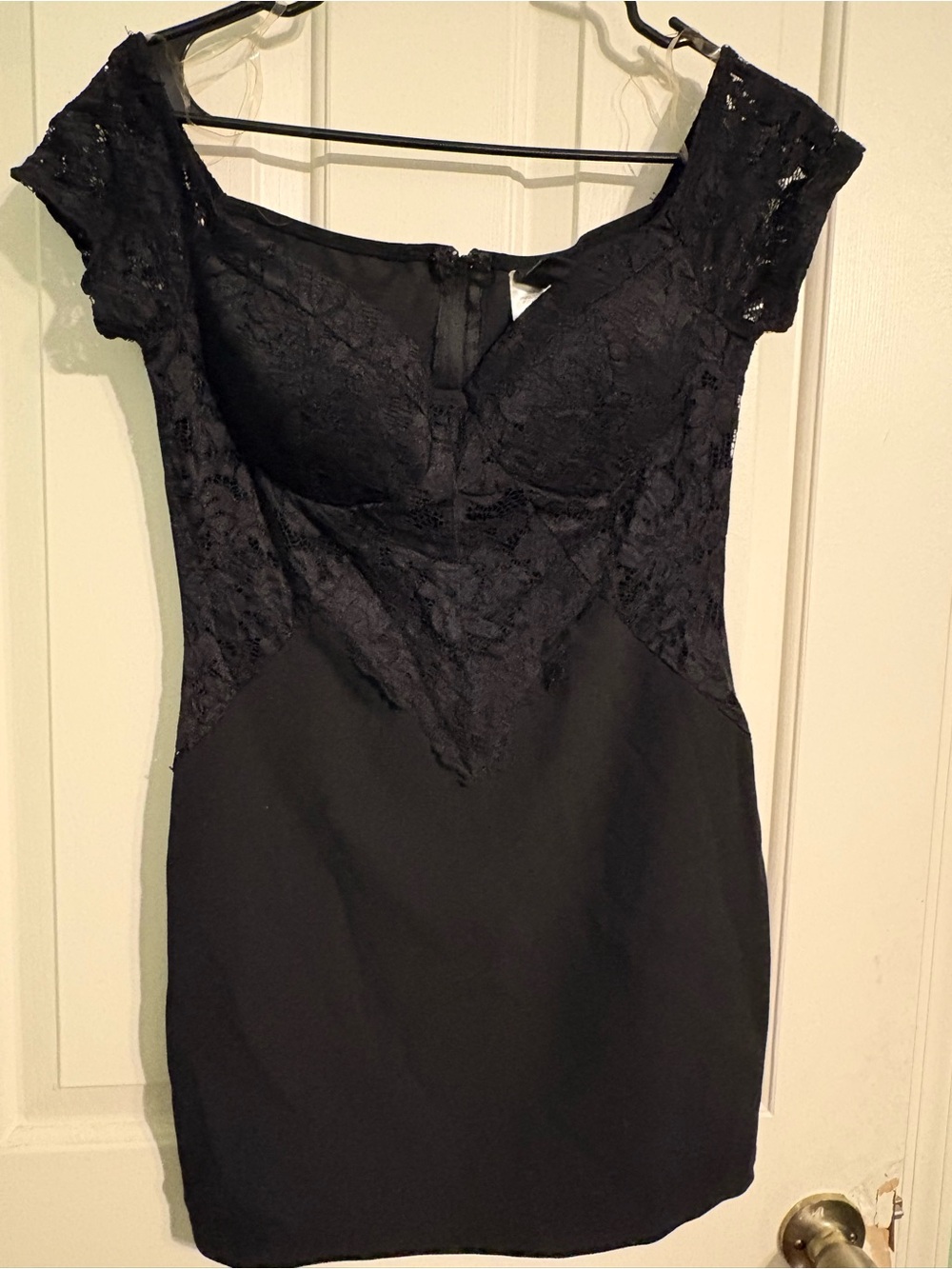 Windsor Black Lace Bustier Dress